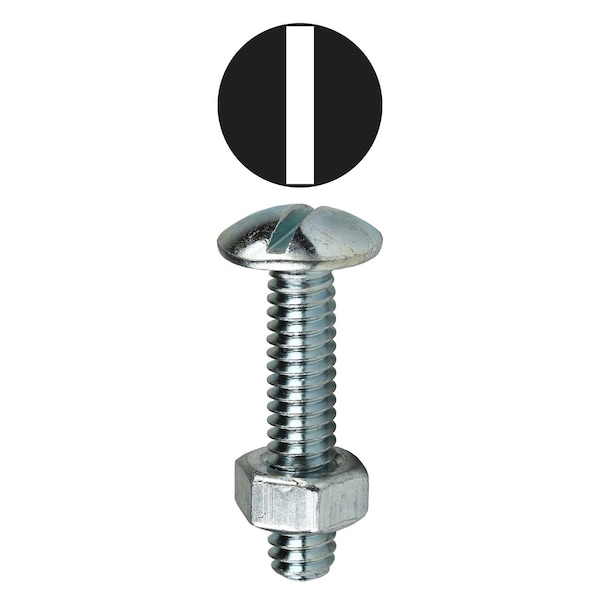 Dottie 1/4"-20 x Slotted Round Stove Bolt Kit, Zinc Plated Finish, Carbon Steel 1420 - main
